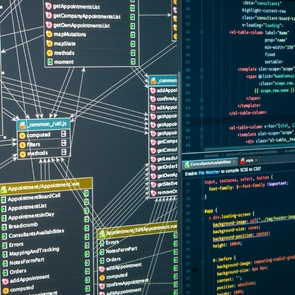 Backend developer writing server-side code