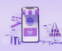 Ecommerce product catalog grid on screen