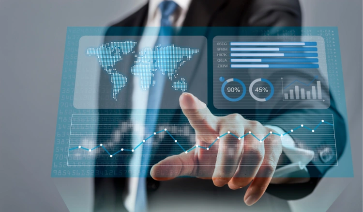 Complex enterprise dashboard interface