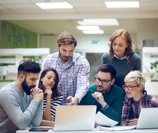 Frontend developers reviewing a web application together
