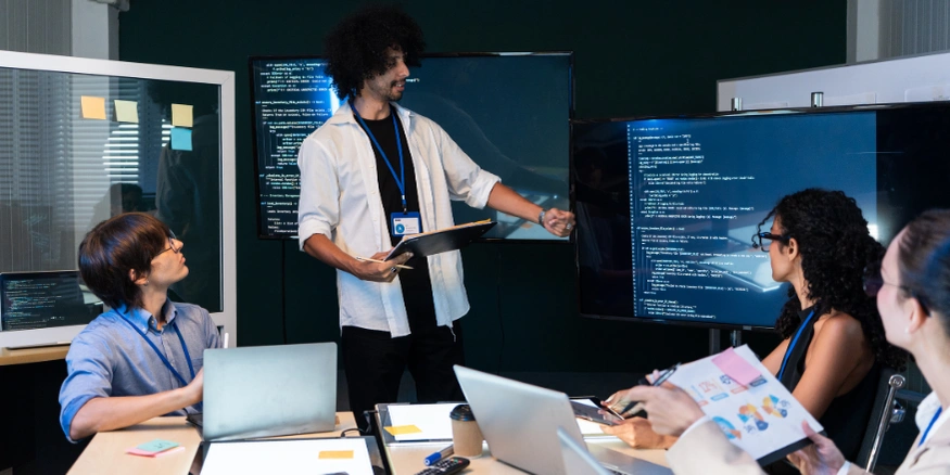 Frontend developer joining a product team standup