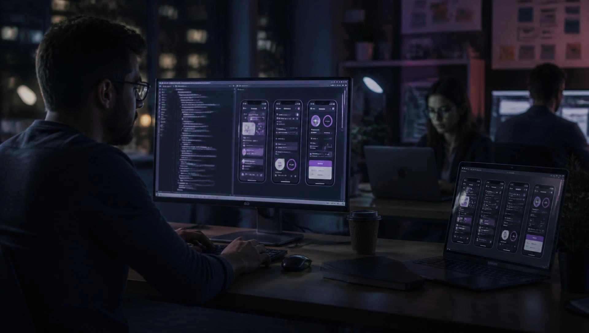 Softfix CRM modernization team working in a modern office