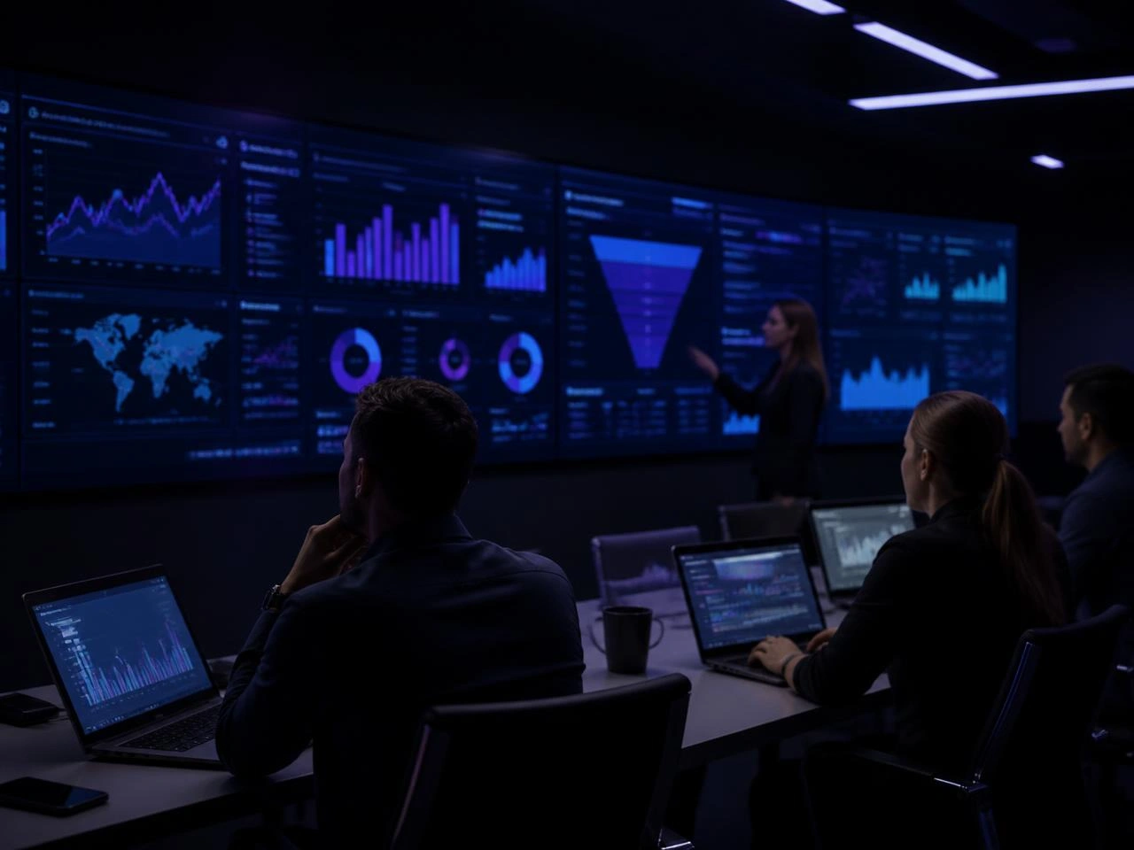 Paid advertising performance review with campaign dashboards